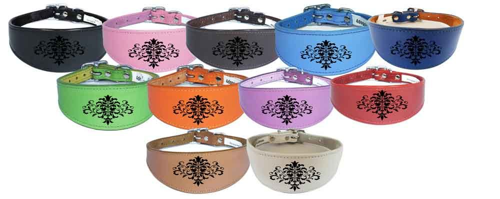 Iggy Whippet Greyhound Collar Padded Backing Engraved D20