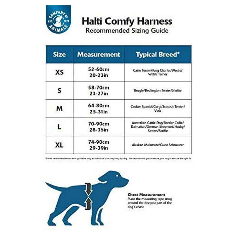 Halti Comfy Dog Harness Soft Fleece Lining 3M