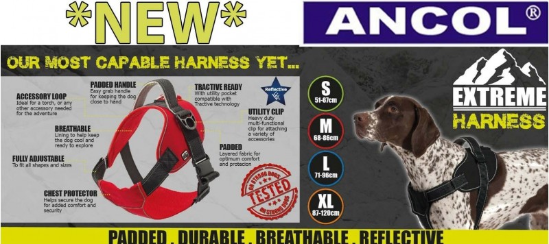 Anxol Extreme Tractive Dog Harness Black